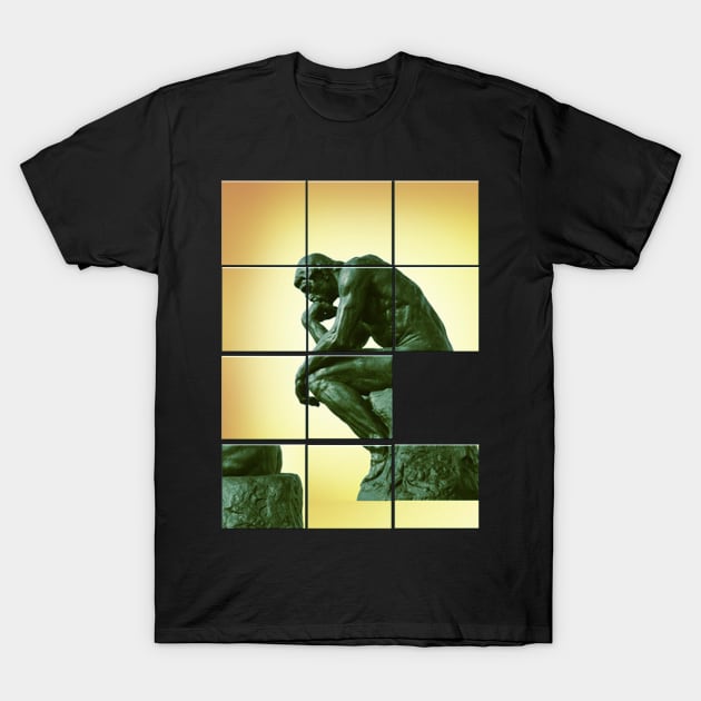 Le penseur The thinker, sliding pictures puzzle T-Shirt by Quentin1984